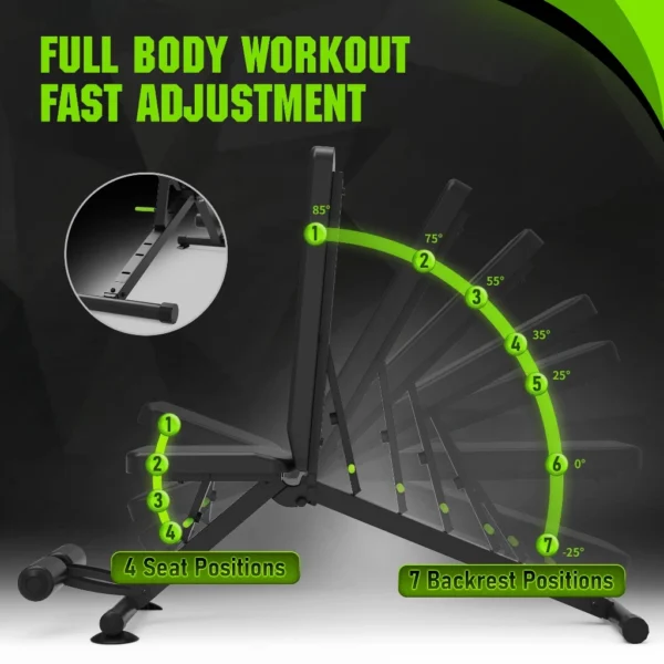 Adjustable Foldable Dumbbell Bench