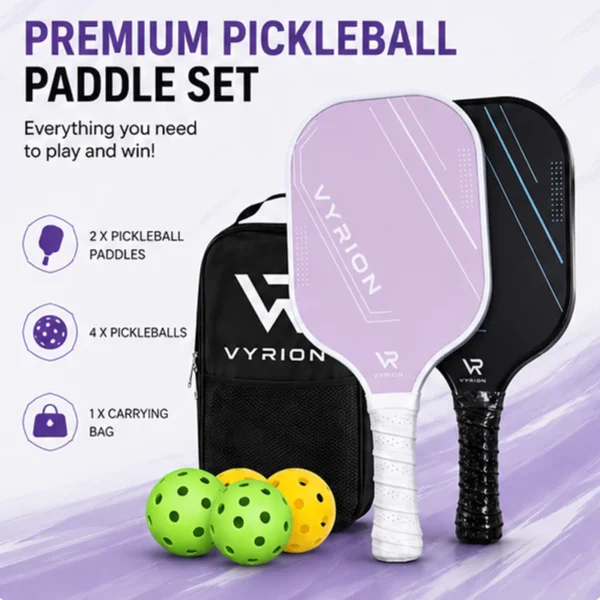 my-11134207-820li-morncj3qzx1nea.webp Pickleball Set with 2 Paddles & 4 Balls